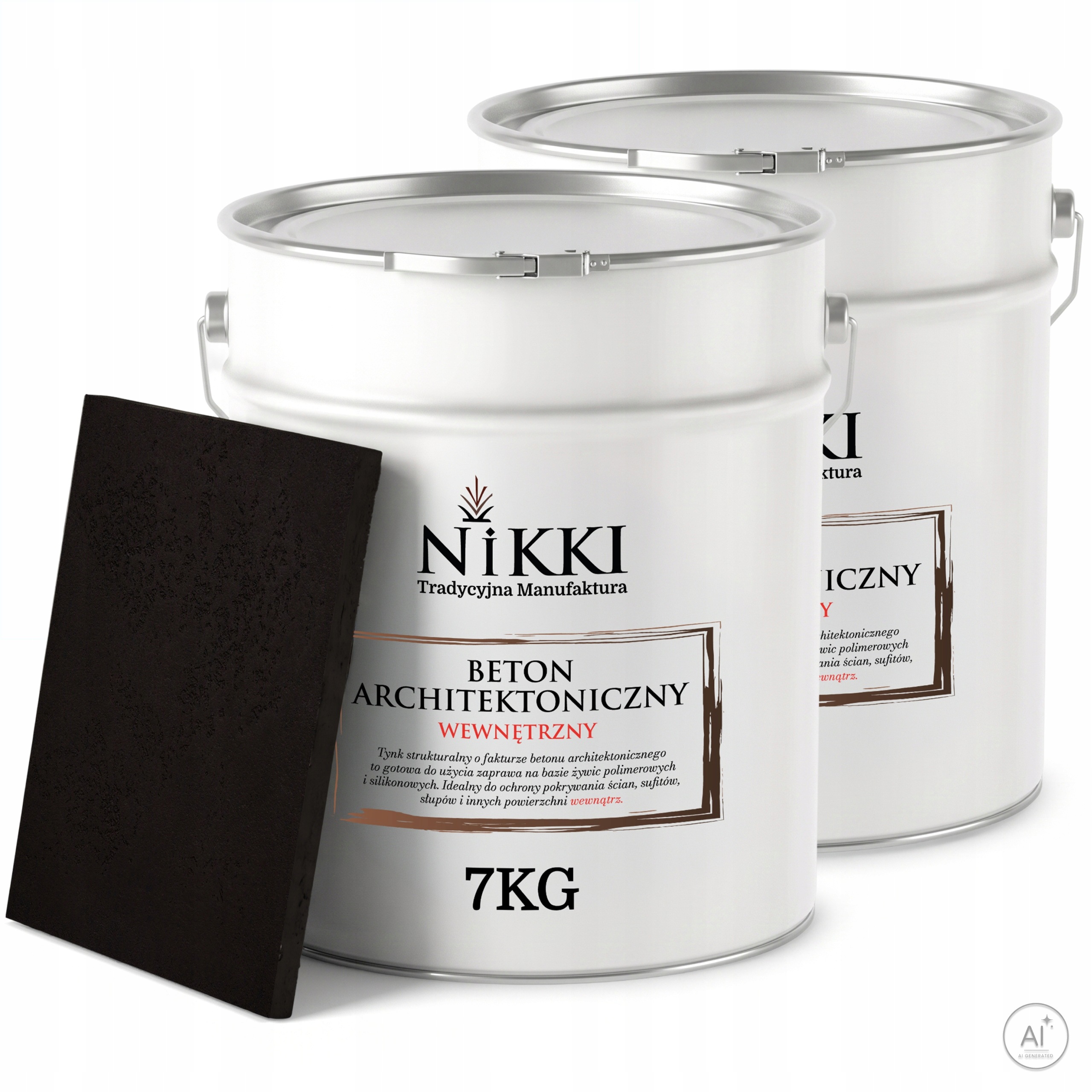 Dekorativní omítka s Betonu strukturou, vnitřní, 2 x 7 kg, černá RAL9005 Uv