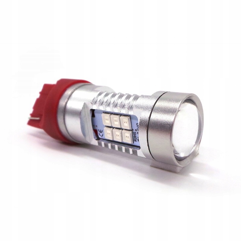 

W21W Led żarówka 7440 12-18V Canbus czerwona mocna