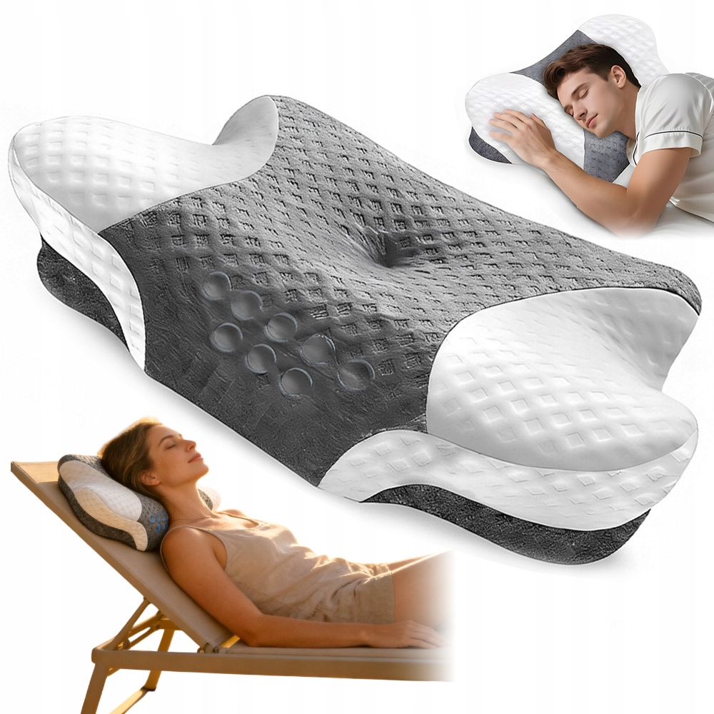 Poduszka Ortopedyczna Ergonomiczna 2 Poziomy Twardości Do Spania Na Boku