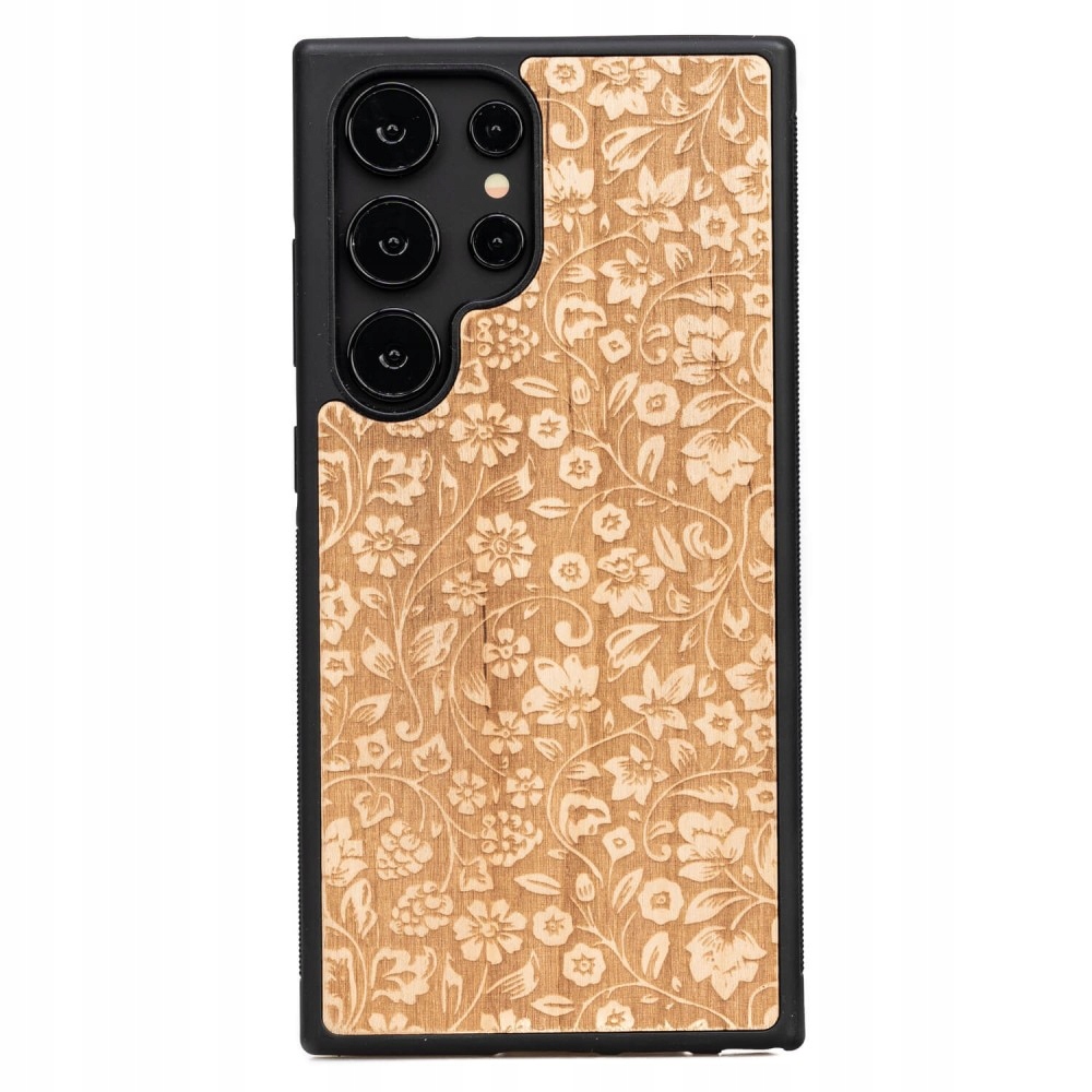 Dřevěné Pouzdro Bewood pro Samsung Galaxy S24 Ultra Polní Květiny Aniegre