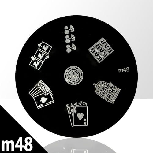 BLASZKA PŁYTKA WZORKI DO PAZOKCI STAMPING M48