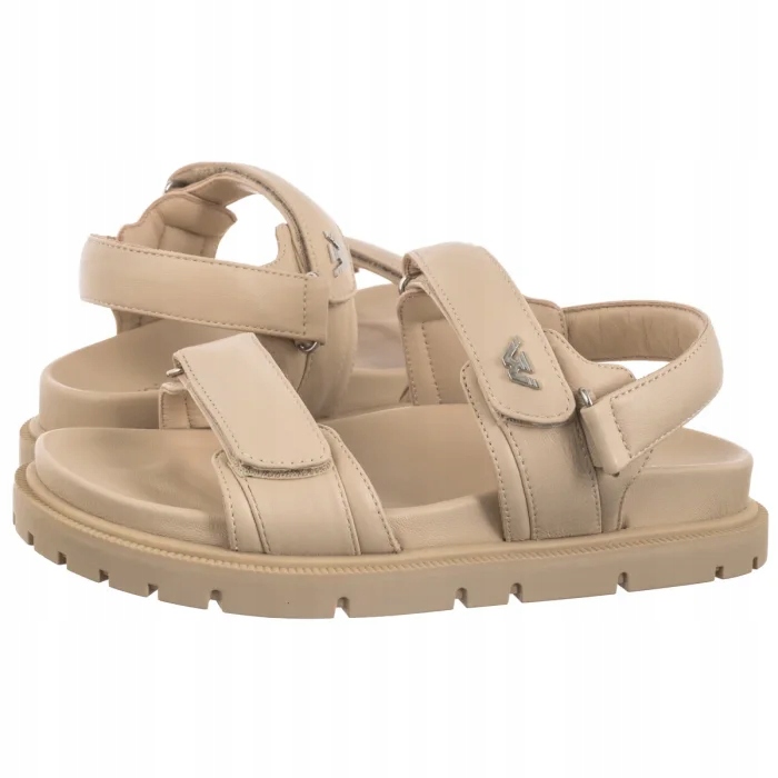 Letní boty Dámská obuv Sandály na suchý zip Wojas Béžová 76167-54