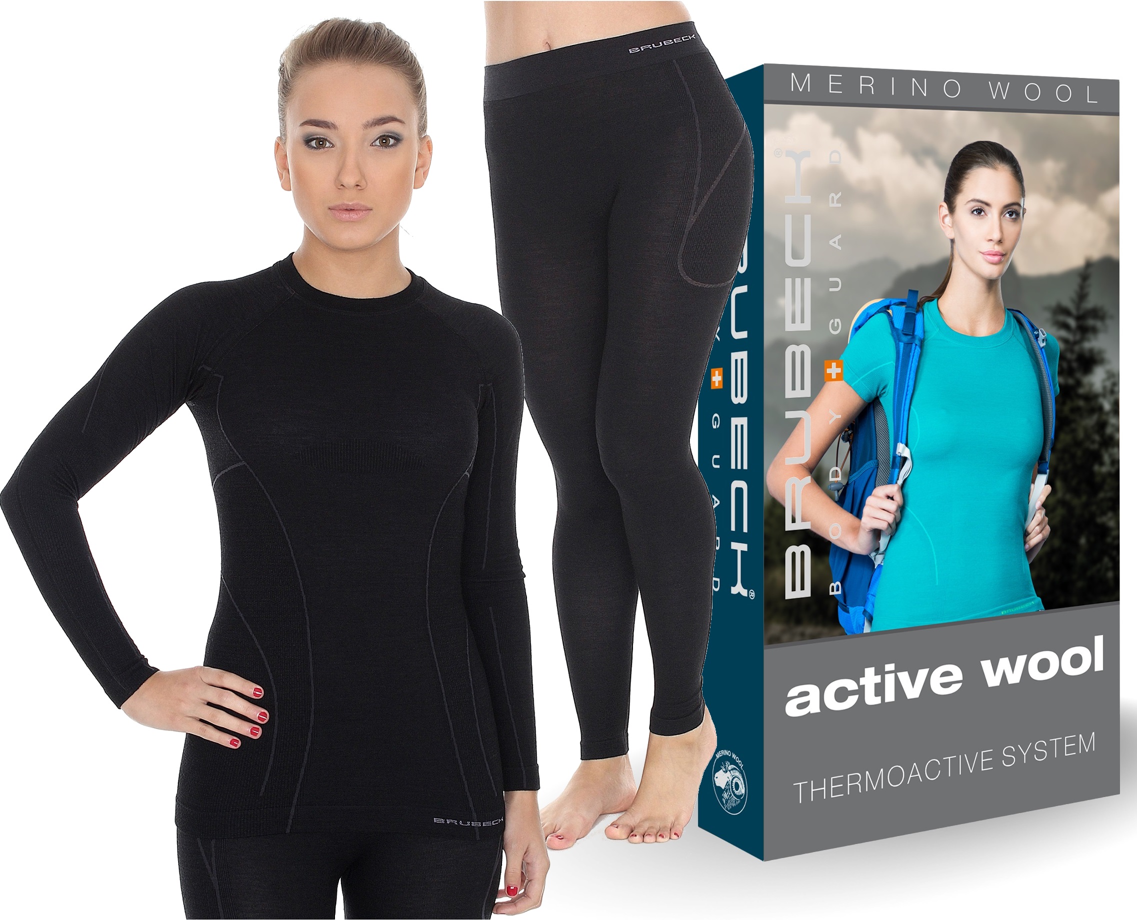 Brubeck Active Wool Damska Wełniana Bielizna Termoaktywna Do Turystyki -L