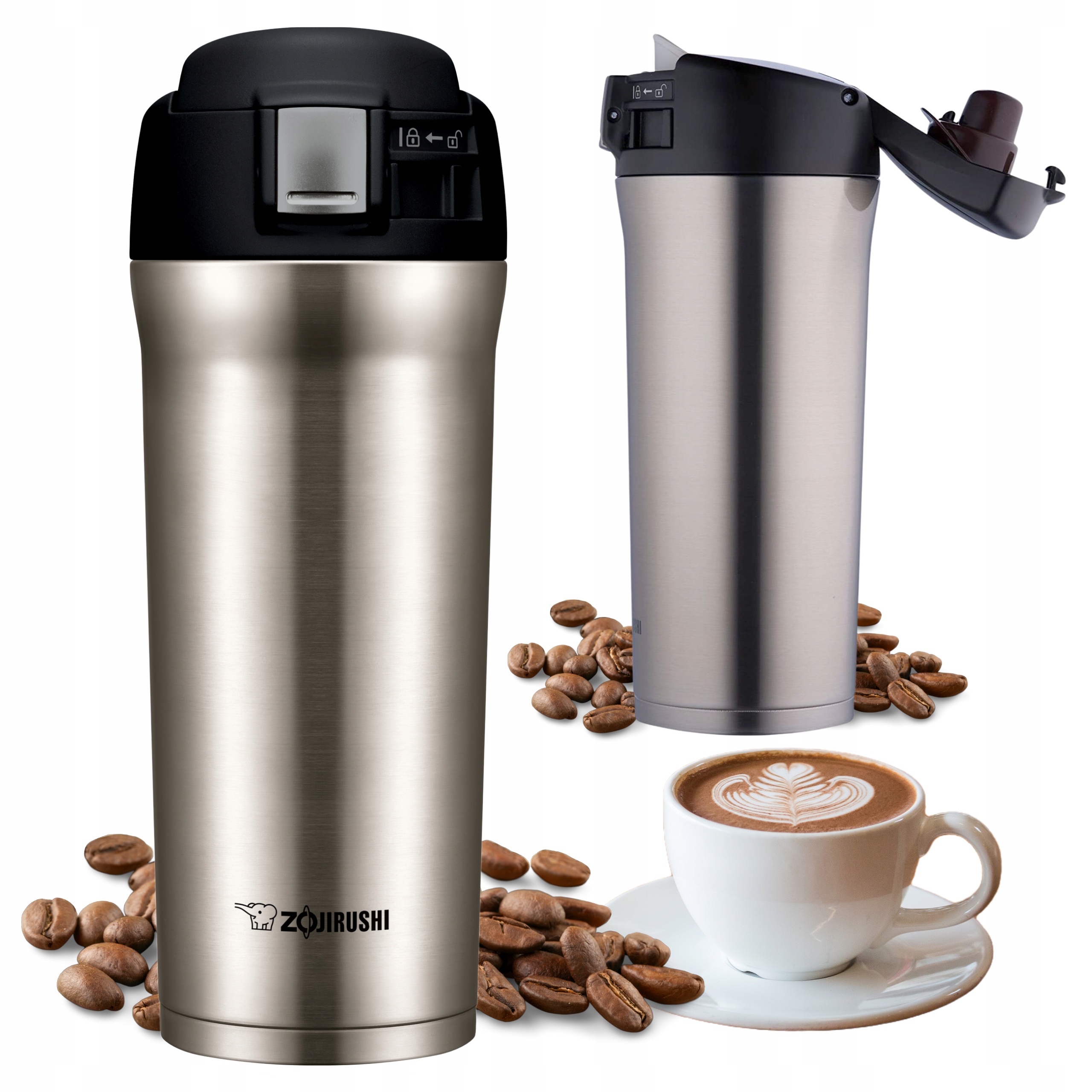 Termohrnek Zojirushi Termoska na kávu Čaj 480 ml SM-YAF48 Stříbrná