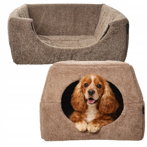 Pelíšek Domeček pro psa kočku 2v1 L 55x55 Potah Protiskluzové