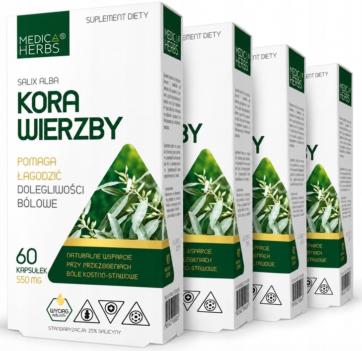 Kopia Medica Herbs 4 Kora Wierzby 550mg Naturalna Aspiryna