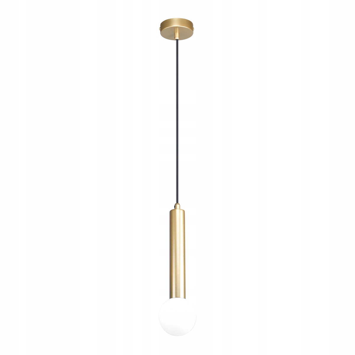 Italux Závěsná lampa Filano Zlatá Tuba, Bílá Kulička, Moderní G9 5W