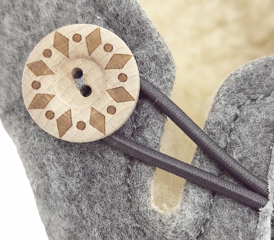 Kapcie Bambosze Ciepłe Pantofle Filc + Wełna *38* Rozmiar 38