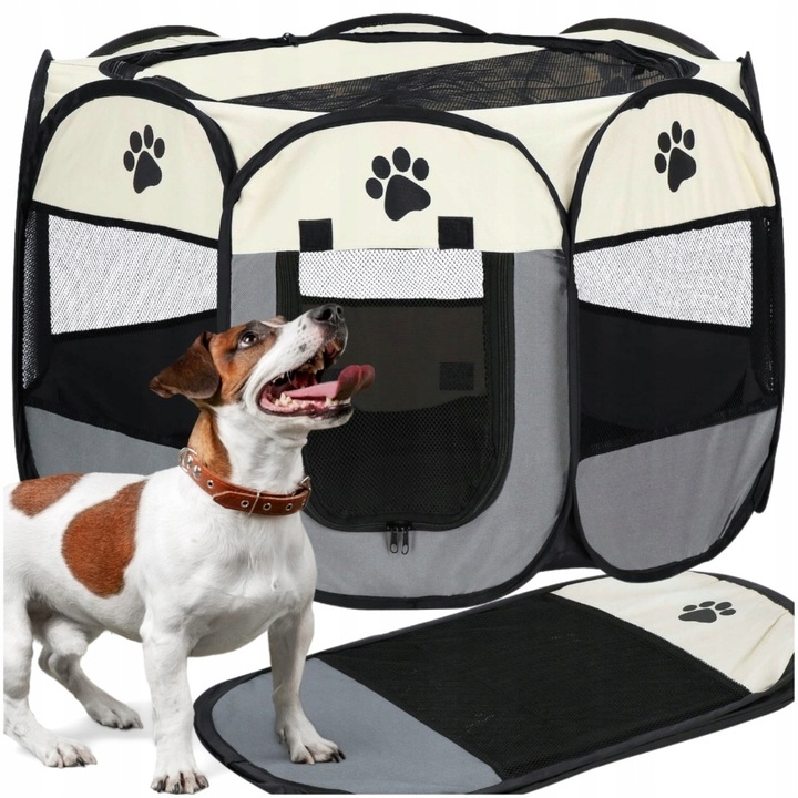 Levně Kotec Pro Psa Králíka Kočky Štěňata Skládací 74*74*43 cm