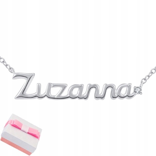 Stříbrný Náhrdelník Řetízek Dámské Jméno Zuzana