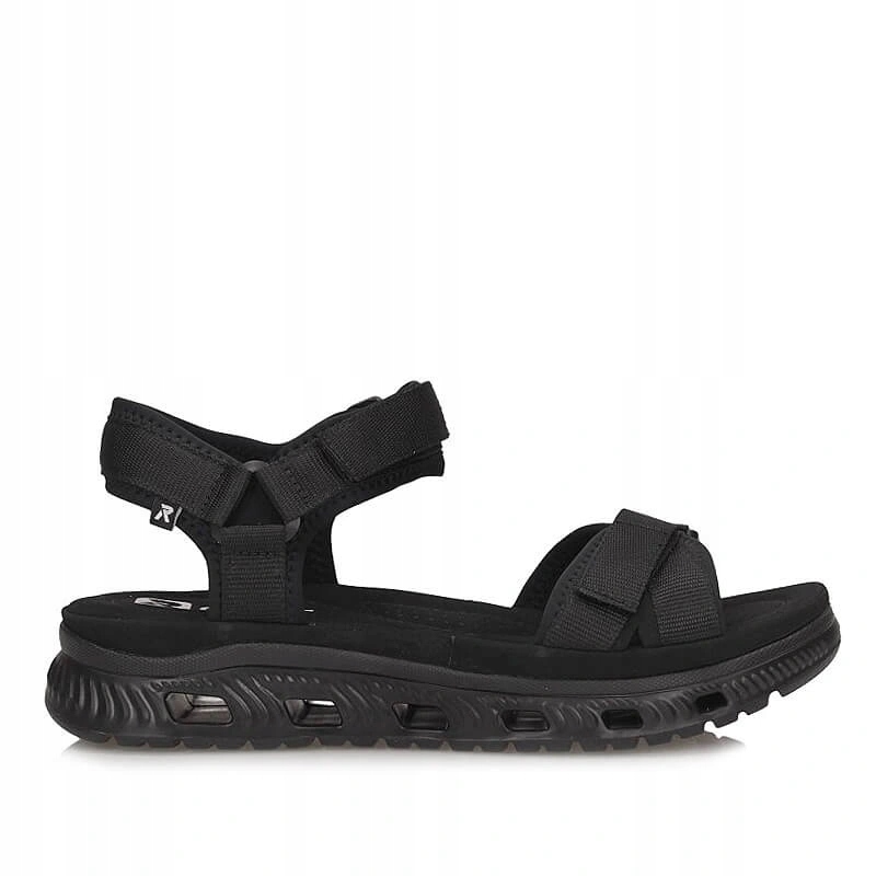 Dámské sandály Rieker 64052-00 černé s na suchý zip na platformě