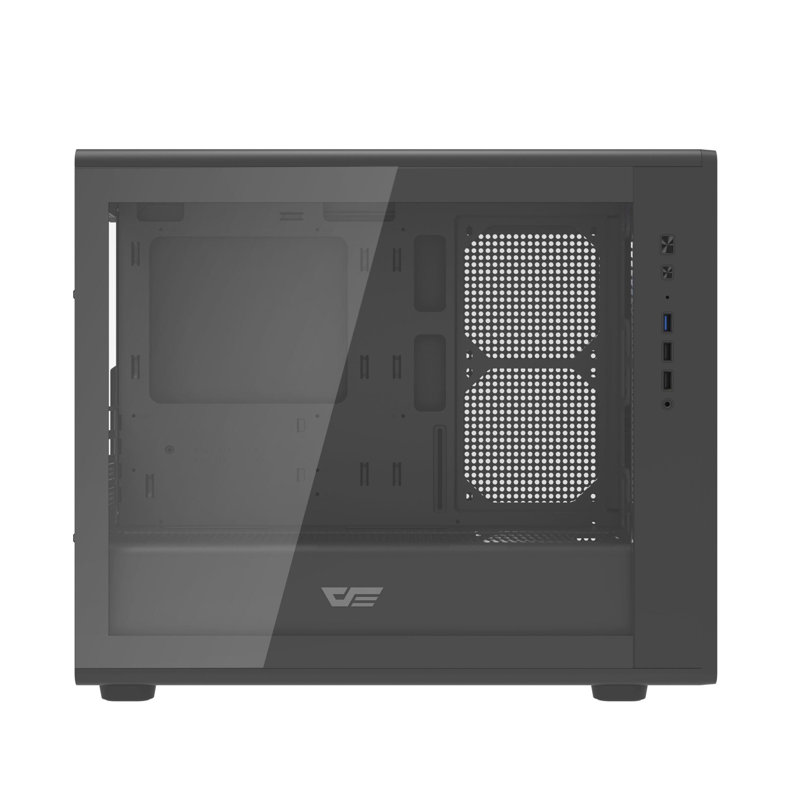 Obudowa komputerowa darkFlash DB460M Big tower m-ATX szkło czarna Usb 3.0