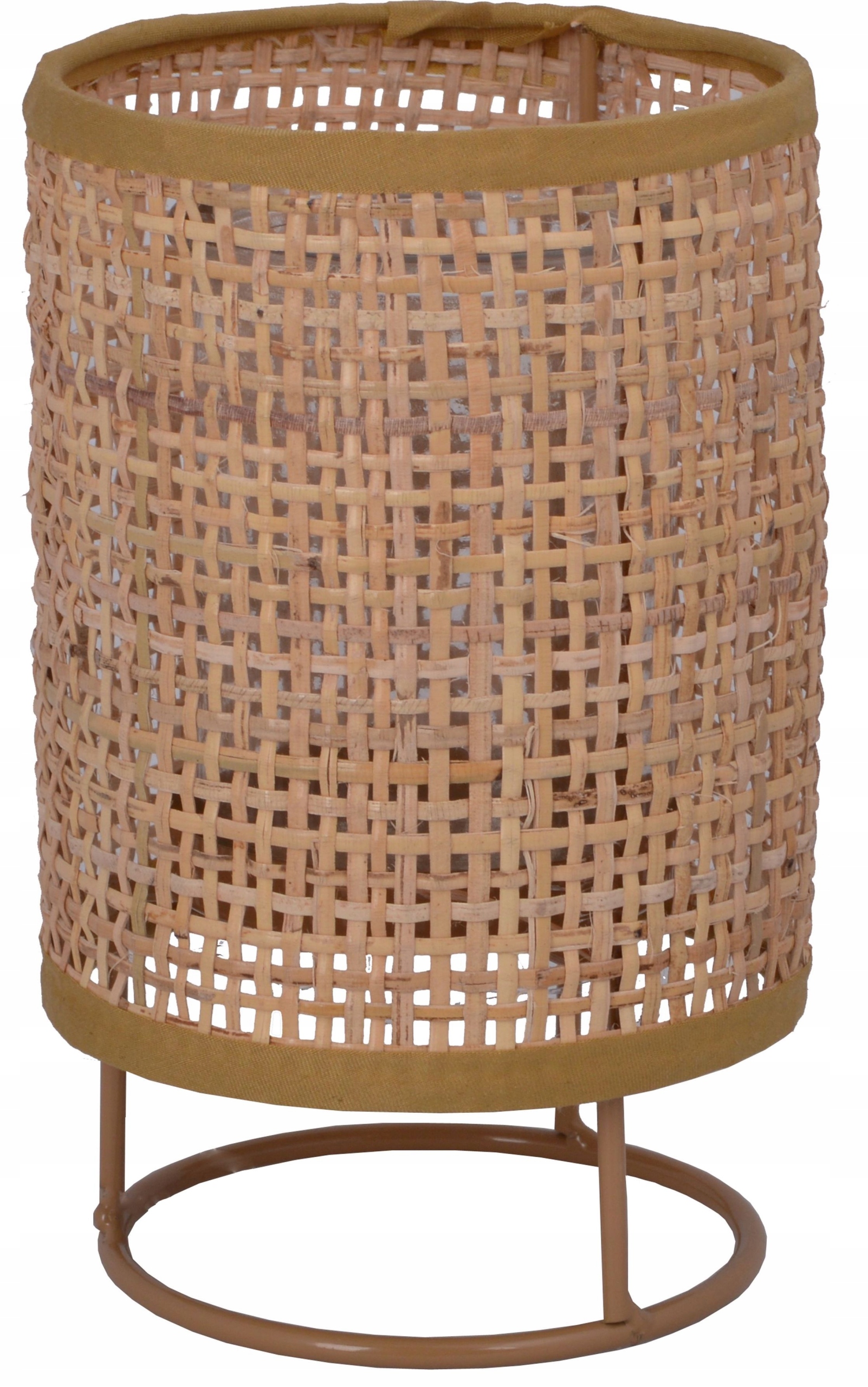 LAMPION ŚWIECZNIK RATTANOWY AŻUROWY BOHO