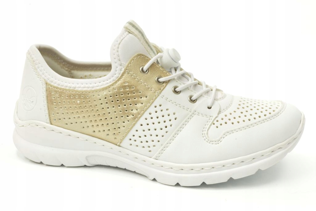 Rieker L3254 dámské polobotky Sneakersy bílé, nazouvací na gumičky, velikost vel.