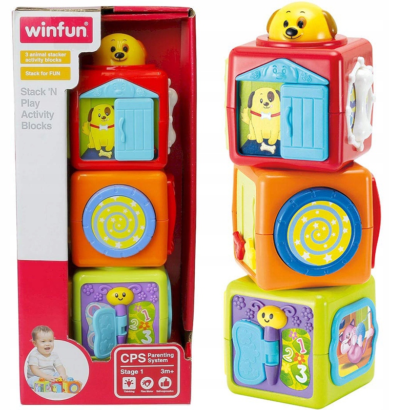 

Wieża Z Klocków Klocki Kostki Sensoryczne Zwierzak