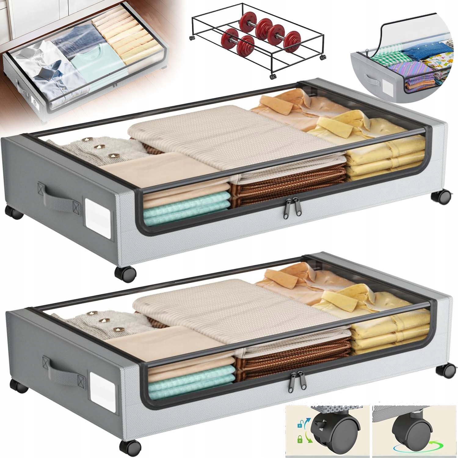Organizer Kontejner Pod Postel S Kolečky Na Povlečení Přikrývka Hračky