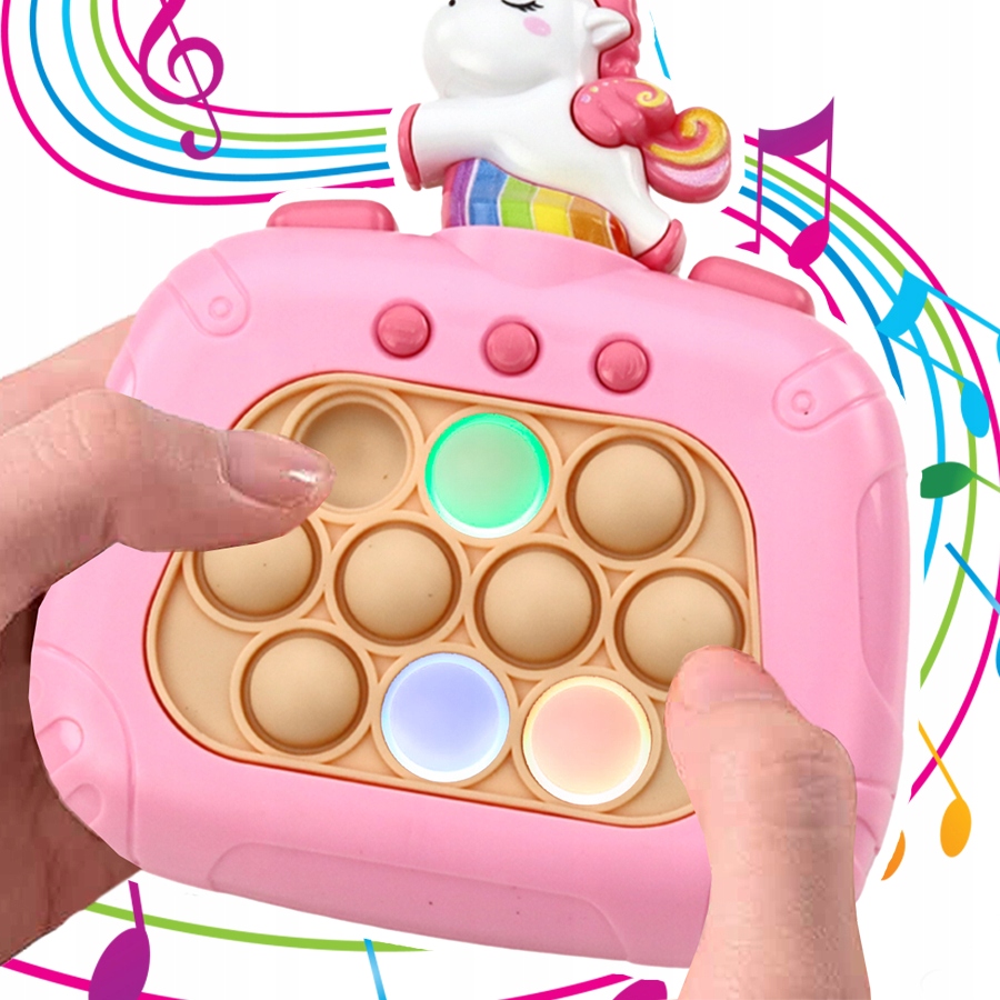 GRA ZRĘCZNOŚCIOWA POP IT UNICORN RÓŻOWA POPIT PUSH ANTYSTRESOWA SENSORYCZNA Płeć chłopcy dziewczynki unisex