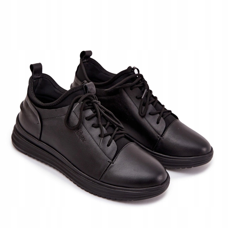 Pánské Polobotky Z Přírodní Kůže Nazouvací Lee Cooper LCJ-26-33-3964 Černé 46