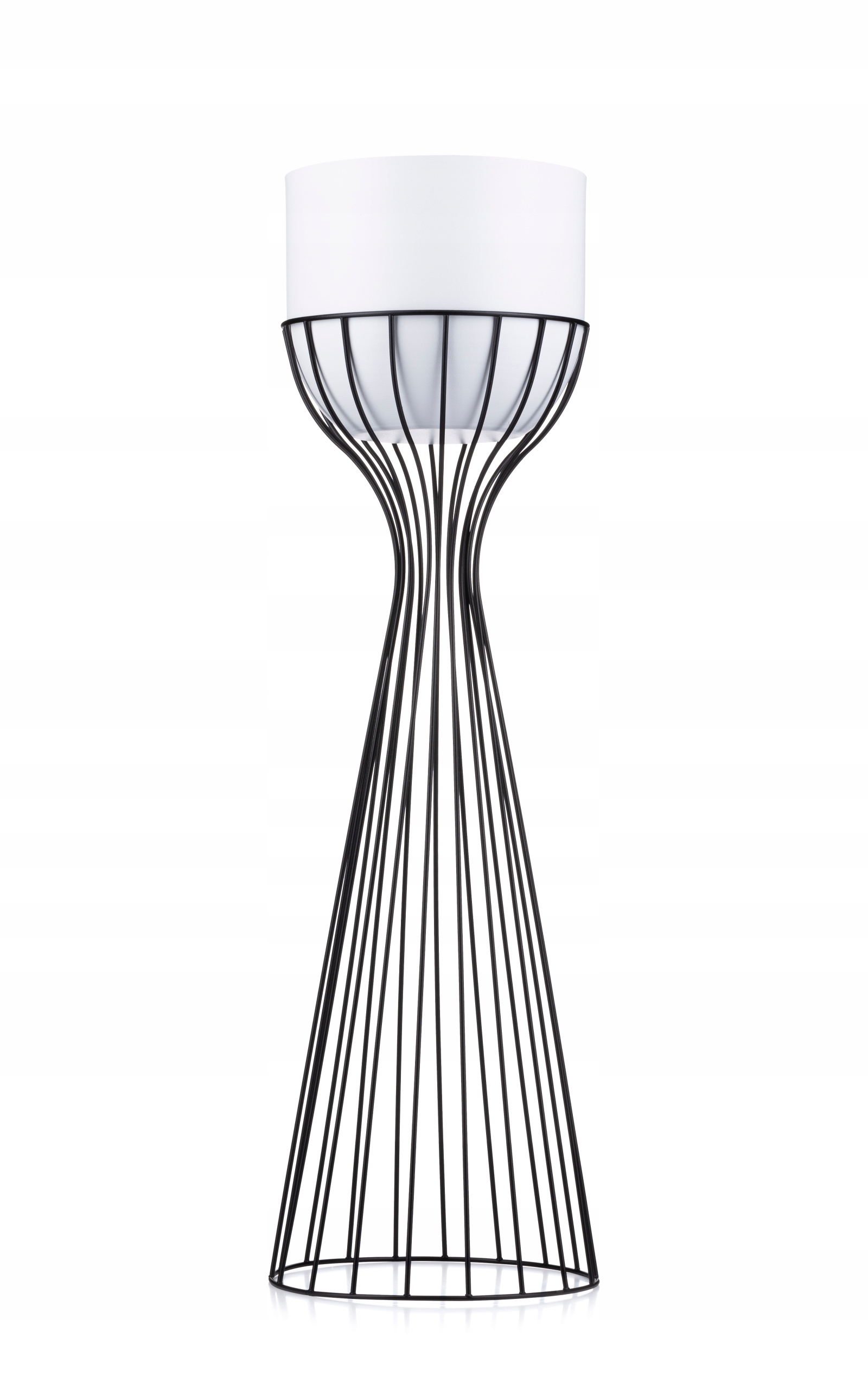 

Kwietnik metalowy stojący Loft 68cm czarno biały