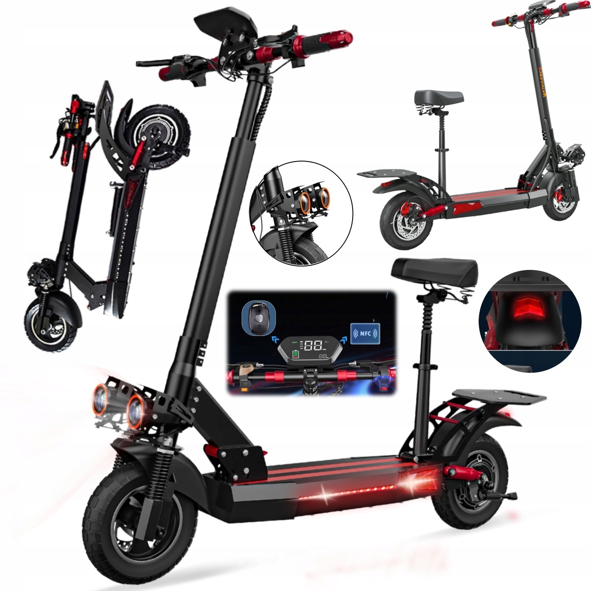 Pojazd elektryczny męski/damski dorosły Miejski 1000W 21AH 45km/h 50km Nfc