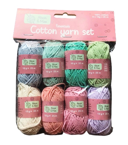 Bavlněná Příze Sada Na Vyšívání 200 M Pastely