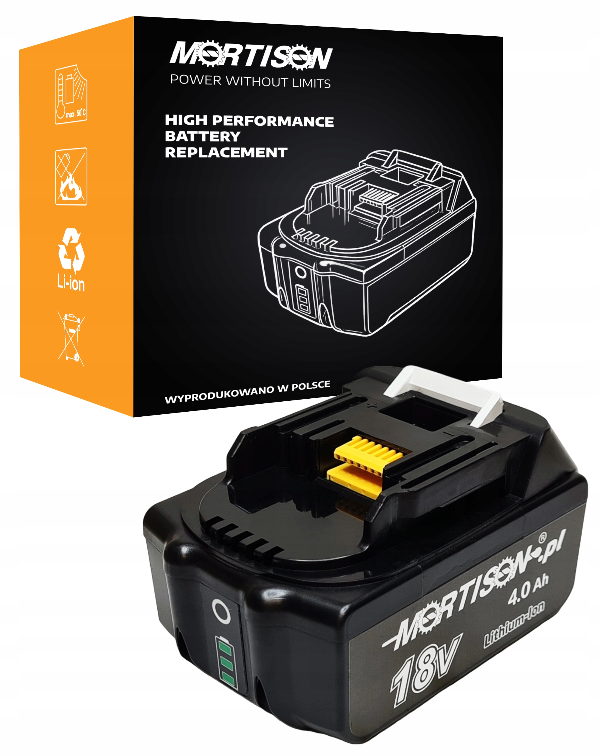 Makita Akumulator Bateria 18V 4,0Ah BL1840 Led