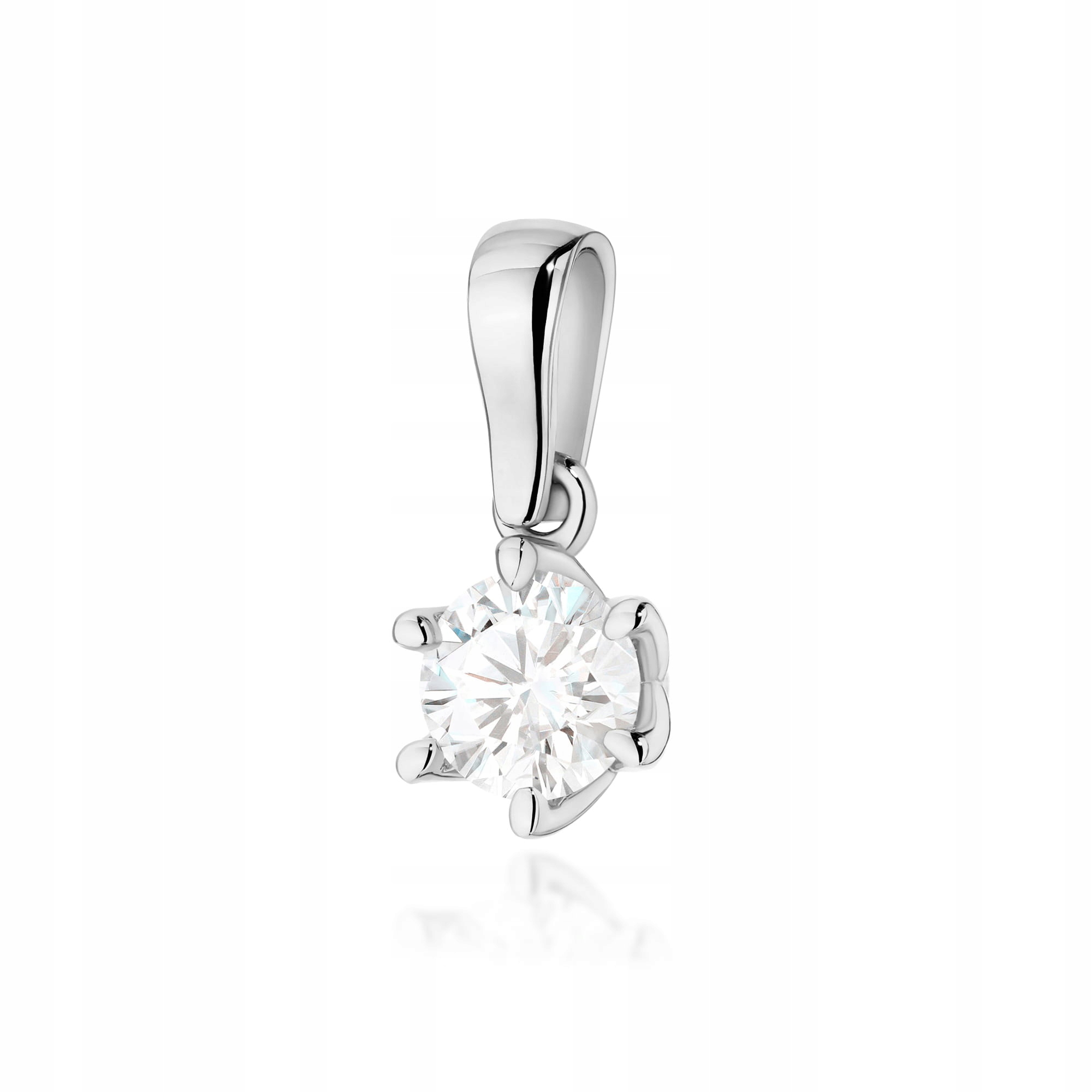 Zlatý přívěsek 585 bílé zlato s briliantem 1.2 g diamant