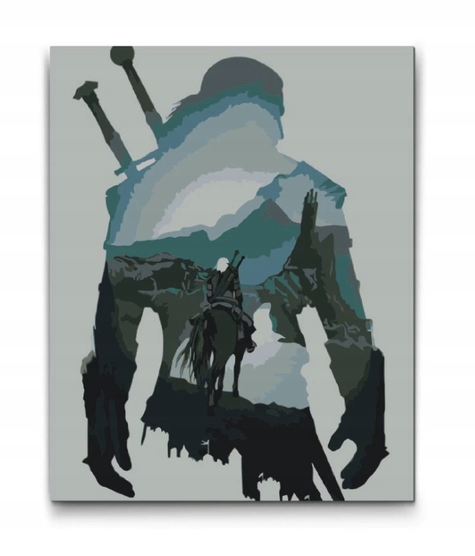 Malování Podle Čísel Zaklínač Witcher Film Kniha Geralt Velký 80x100 cm
