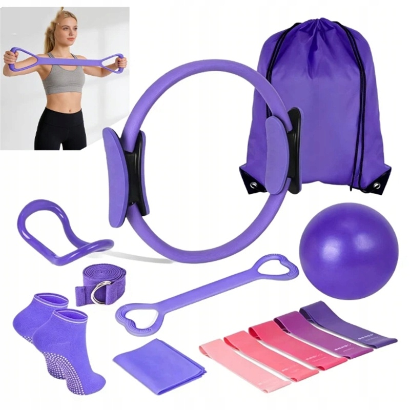 Tréninková sada Jóga 14 Kusů – Fialová, Pro použití doma