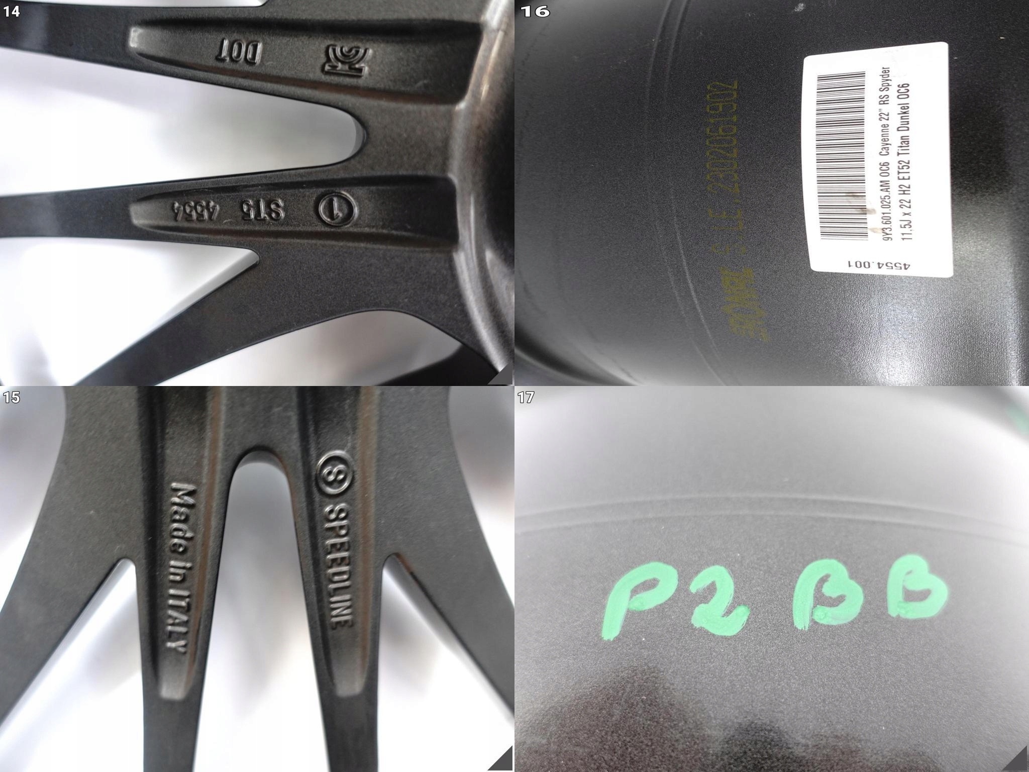 PORSCHE CAYENNE 9Y3 COUPE RS SPYDER disk disk 11,5Jx22 ET52 5x130 OC6