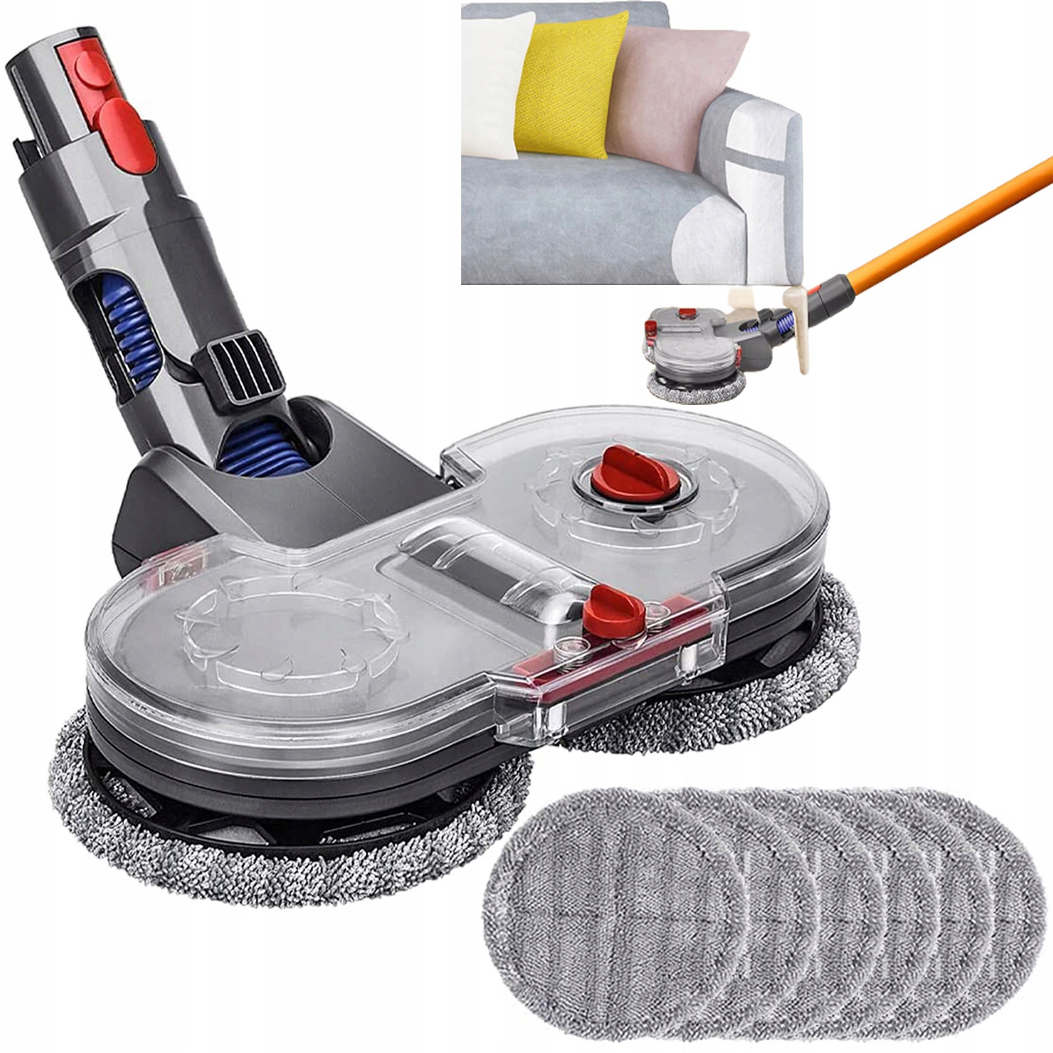 Mop Turbokartáč V7 V8 V10 V11 Pro Vysavač +6X Hadřík