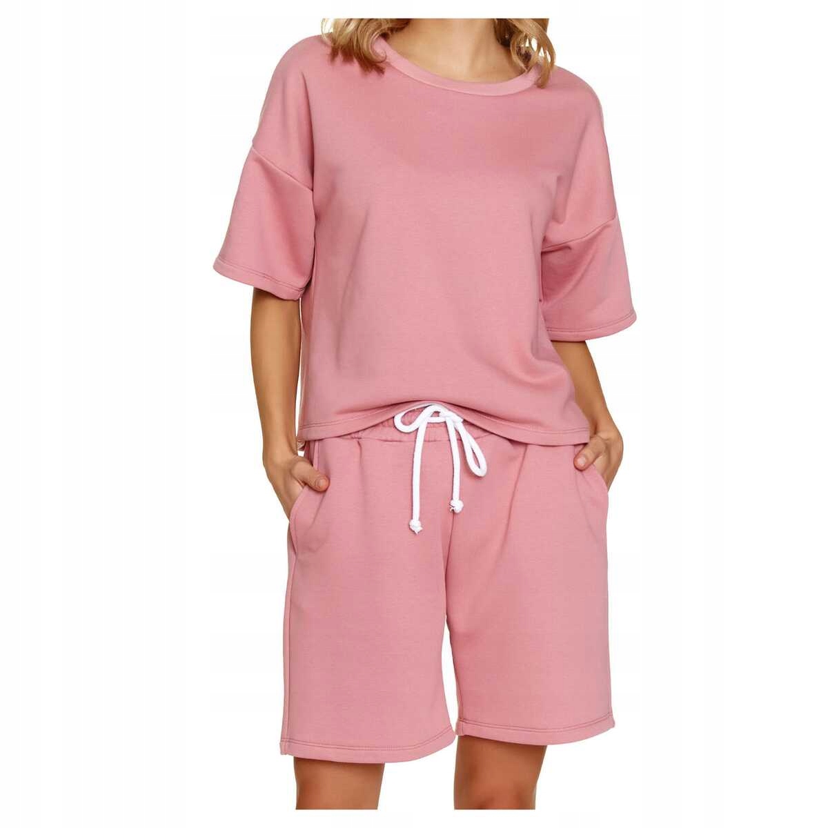 Doctornap Teplákovka dámský bavlna oversize komplet Drs 7220 blush rose XL