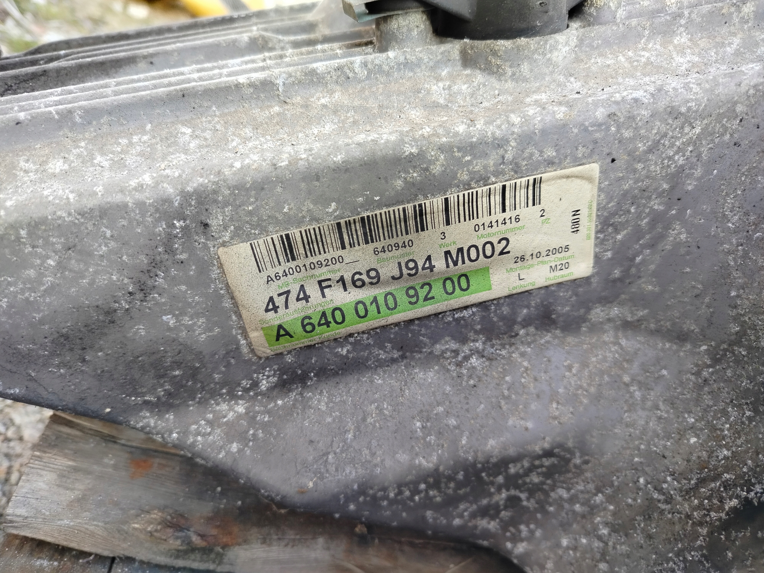 MERCEDES W169 CDI engine W245 CDI 640940 2,0D