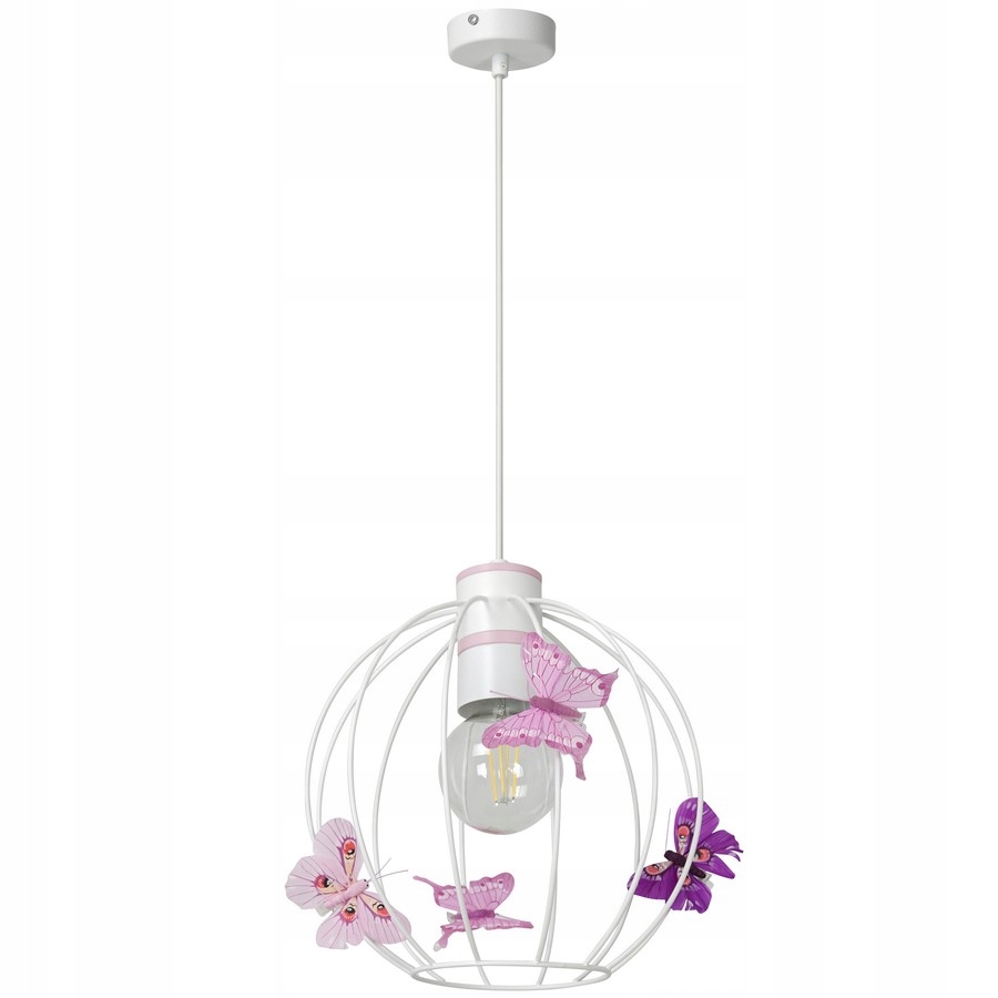 

Dziecięca Lampa Wisząca Metal Kula Motylki E27 Led