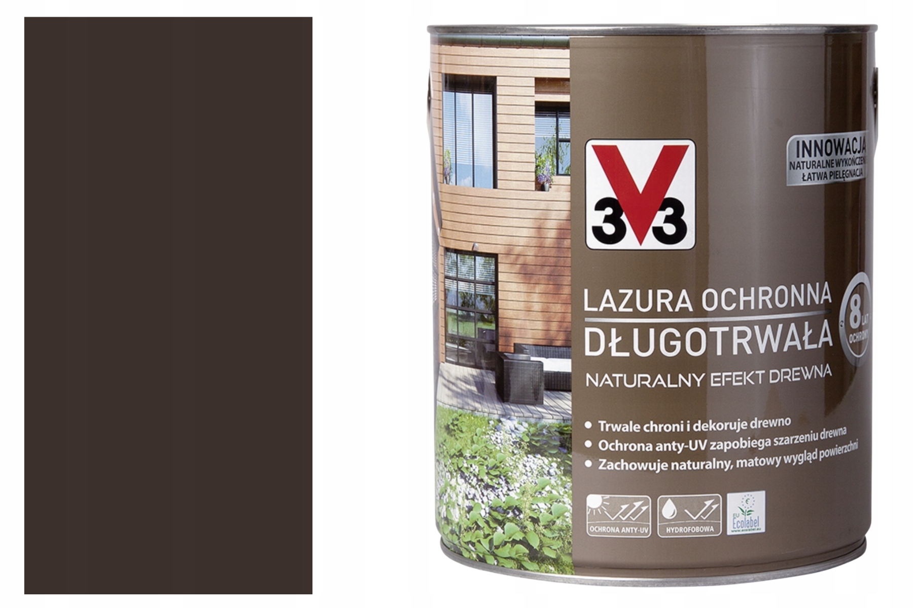 V33 Ochranná Lazura Dlouhotrvající 8 Let palisandr 0,75 l