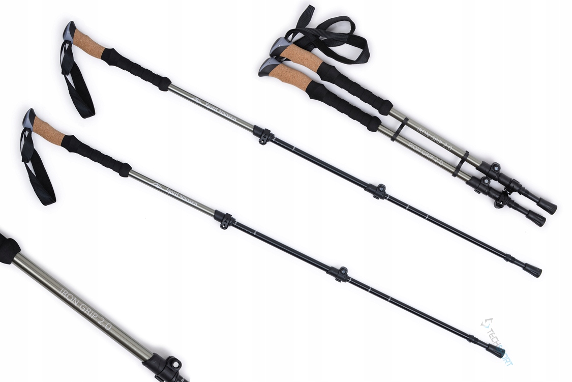 Trekingové Hole Fjord Nansen Iron Grip 2.0 Lehké Skládací 67-145 cm