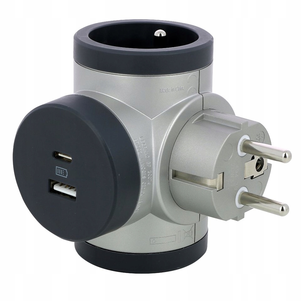 

Rozgałęźnik obrotowy 2x2P+Z z Usb Legrand 049439