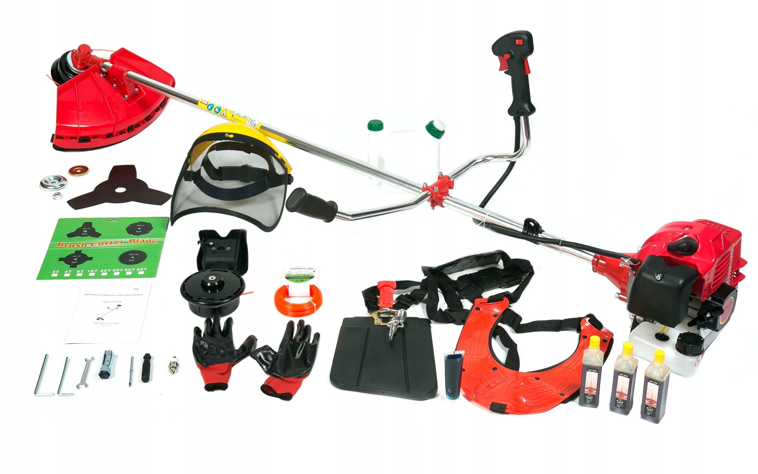 Motorový Vyžínač German 5,2KM+3xOL+TARCZA+MAZIVO+MASKA