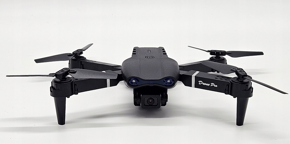 2X DRON E99 PRO 4K HD WiFi ETUI 2 KAMERY LED + 3 BATRERIE AKUMULATORY SZARY