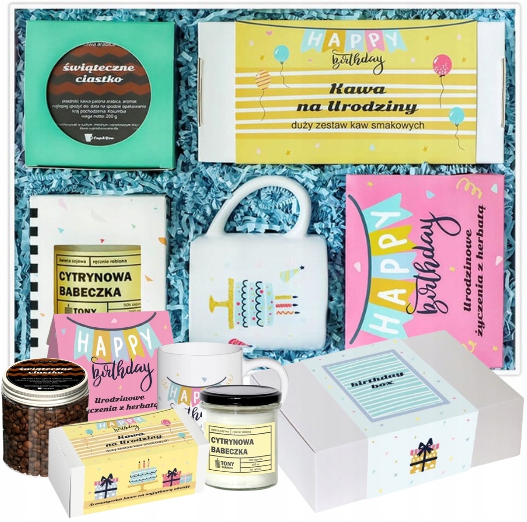 Gotowy Zestaw Box Na 20 30 40 50 60 Urodziny Upominek Dla Kobiety