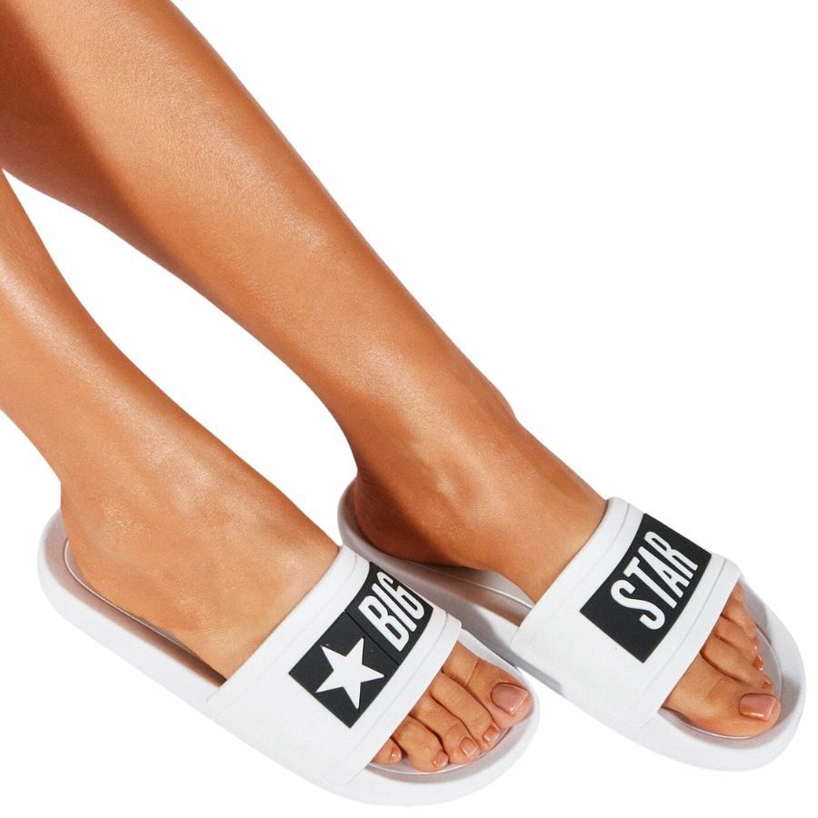 KLAPKI DAMSKIE BIG STAR NA PLAŻE BASEN PO DOMU Materiał zewnętrzny guma