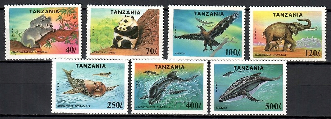 Tanzania 1994 Mi 1775-1781 Czyste **