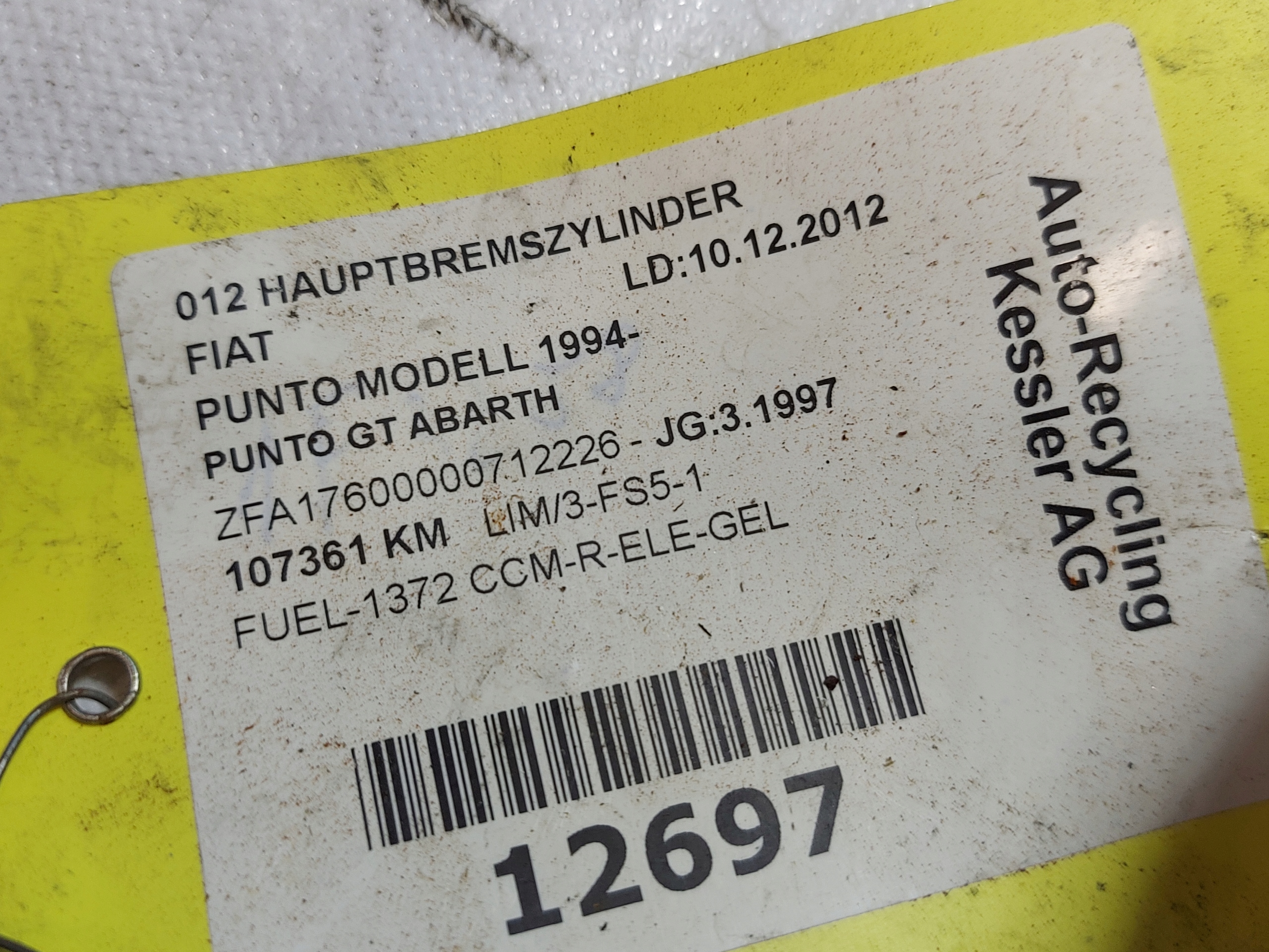 Servofreno PUNTO e GT BOSCH GH190