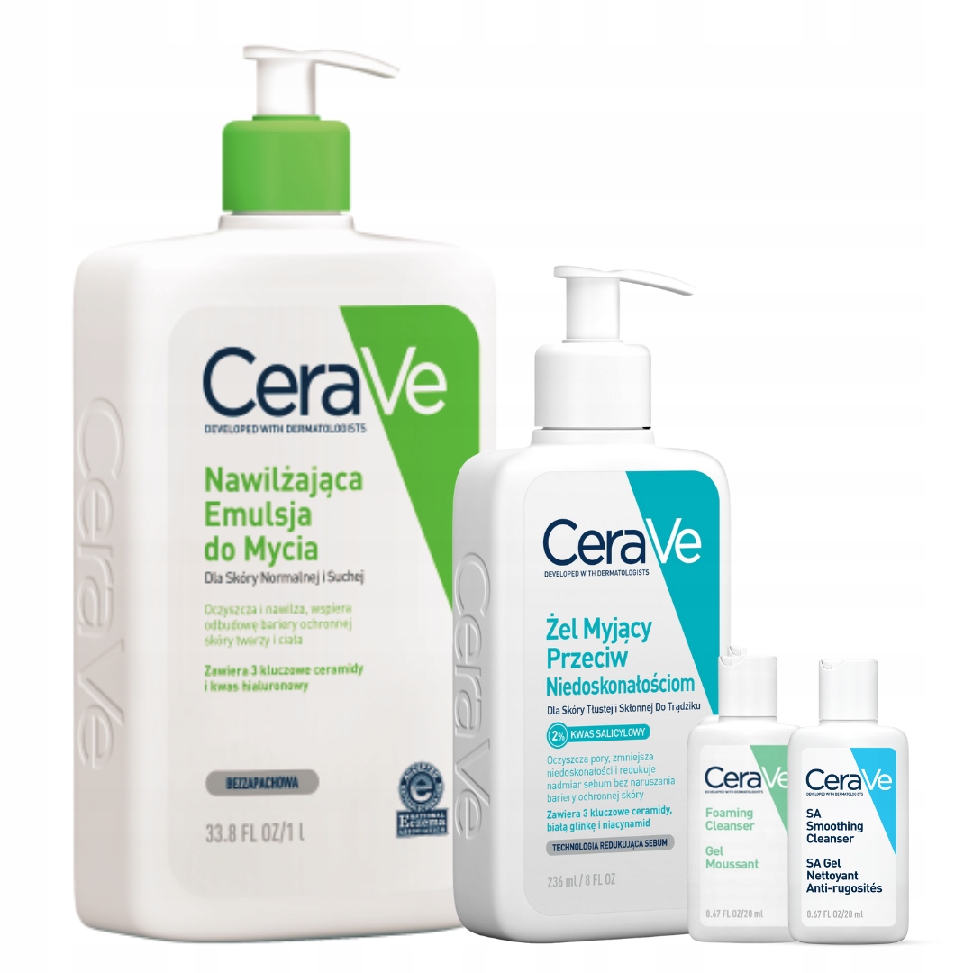 CeraVe Żel Myjący Przeciw Niedoskonałościom Trądzik Emulsja do Mycia 1l
