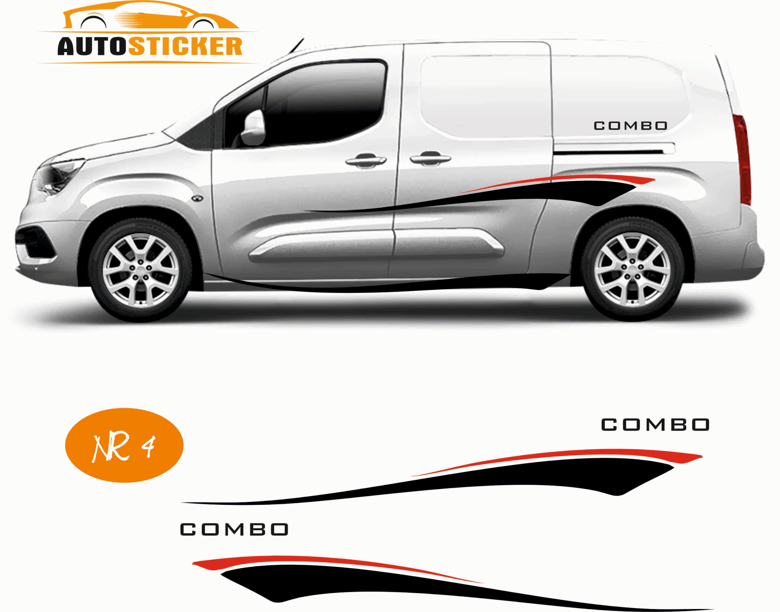 naklejka naklejki bus opel combo