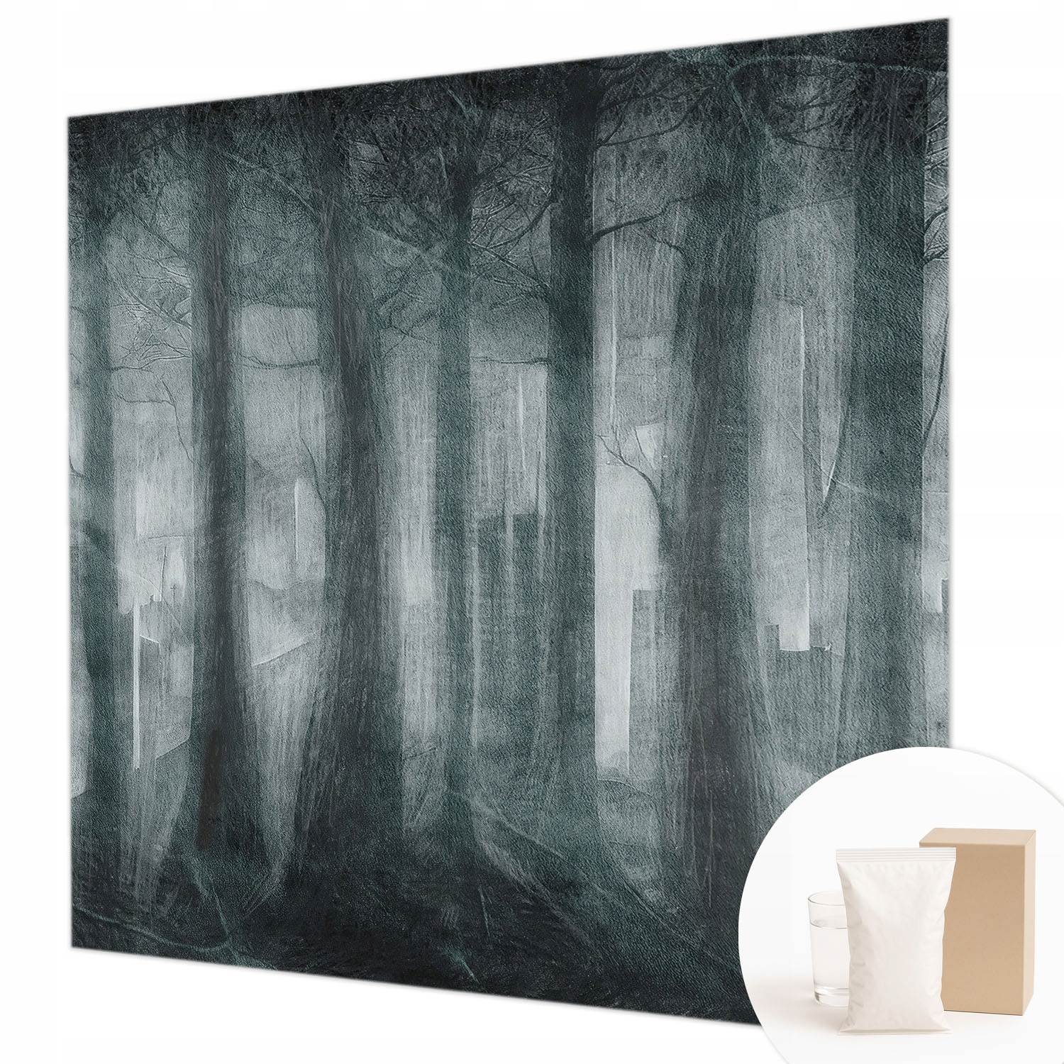 Flizelinová fototapeta do předsíně lepidlo Tajemný les 250 x 250 cm