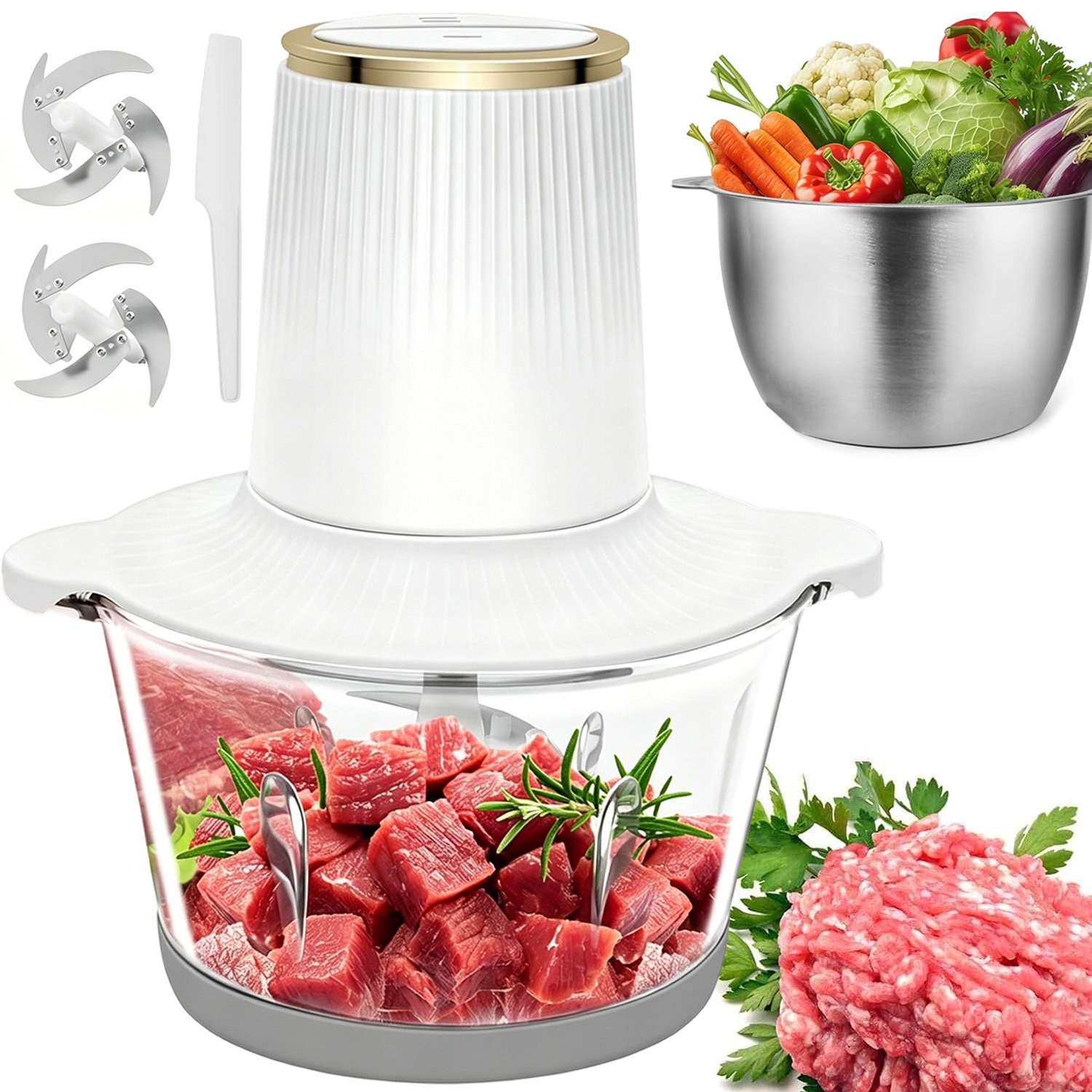Elektrický Kráječ Sekáček Potravin Na Zeleniny Brambor 200 W Vege Cutter