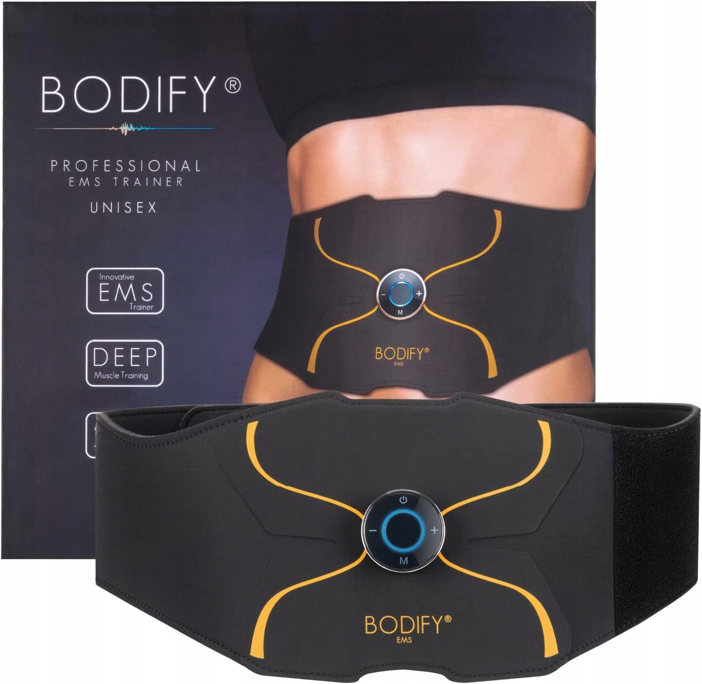 Ems Pás Na Břicho Bodify Pro Trenér Břišních Svalů Stimulace Ems Unisex