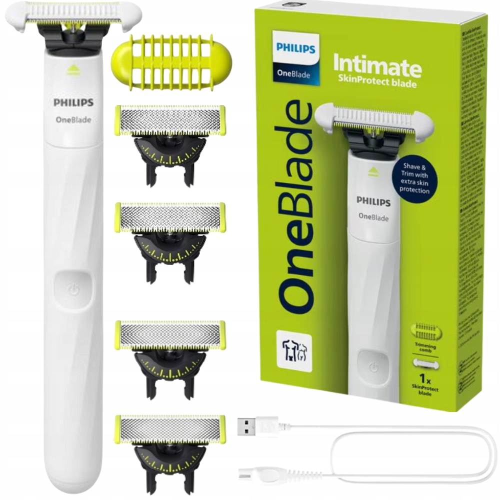 Holicí Strojek Philips OneBlade Intimate Elektrický holicí strojek pro ženy 4 břity 360