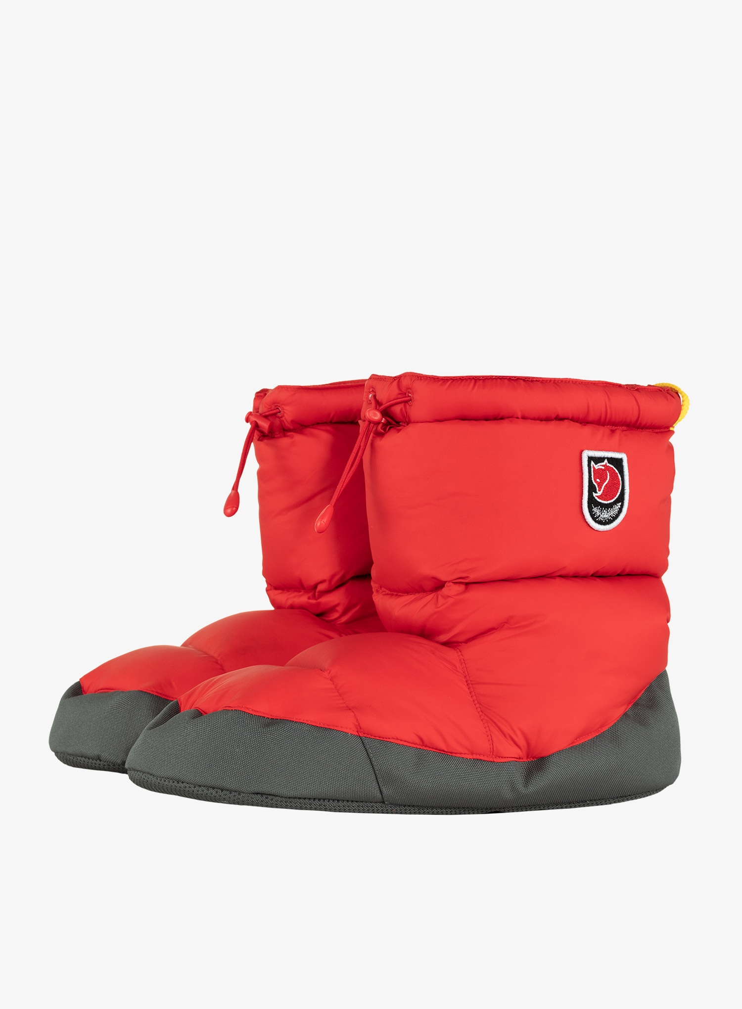 Papuče Fjallraven Expedition Down Booties pravá červená velikost S